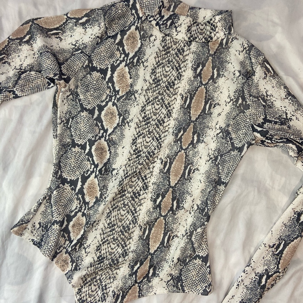 Chic Animal Print PLT Bodysuit